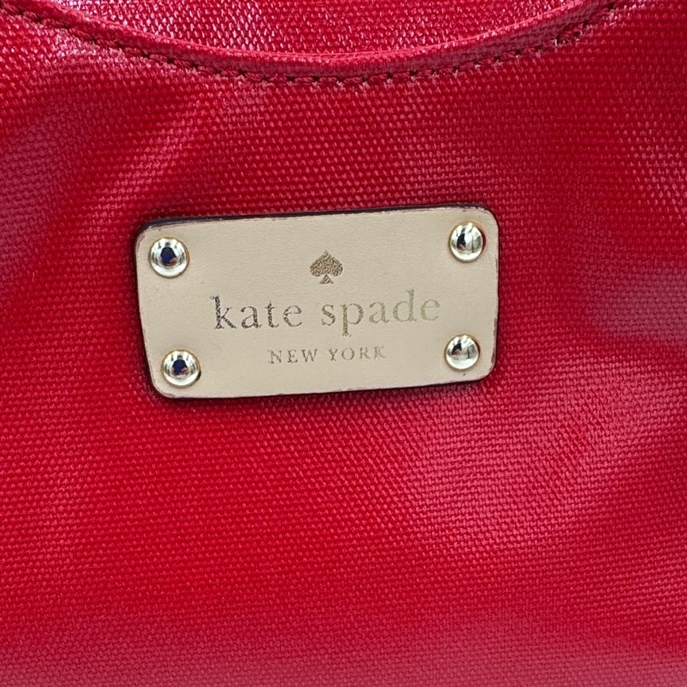 Kate Spade Red Tote with Cream Handles - Picture 2 of 11